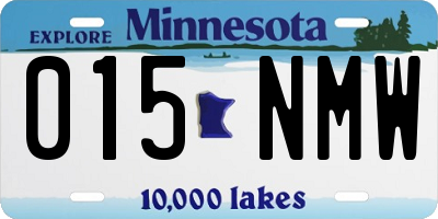 MN license plate 015NMW