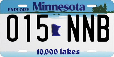 MN license plate 015NNB
