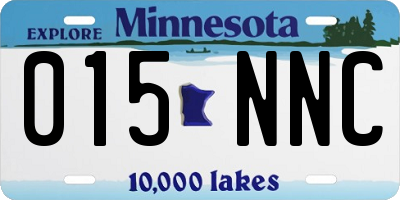 MN license plate 015NNC