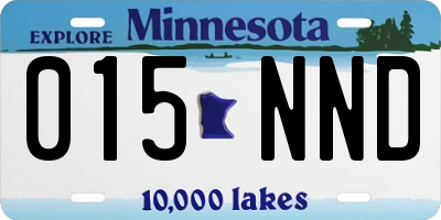 MN license plate 015NND