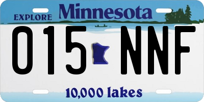 MN license plate 015NNF