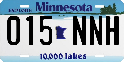 MN license plate 015NNH