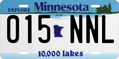 MN license plate 015NNL