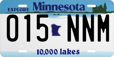 MN license plate 015NNM