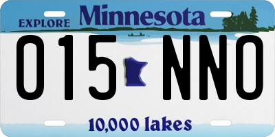MN license plate 015NNO