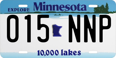 MN license plate 015NNP