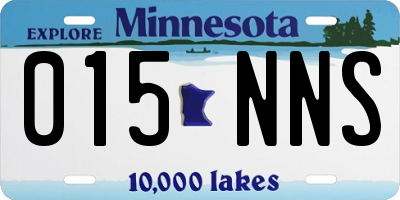 MN license plate 015NNS