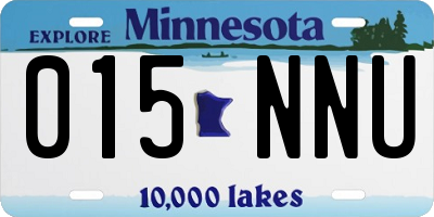 MN license plate 015NNU