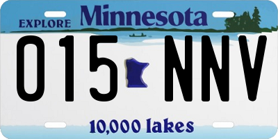MN license plate 015NNV