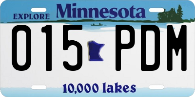 MN license plate 015PDM