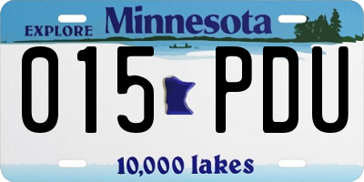 MN license plate 015PDU
