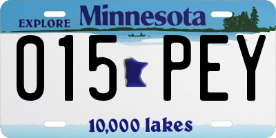MN license plate 015PEY