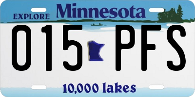 MN license plate 015PFS