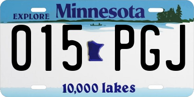 MN license plate 015PGJ