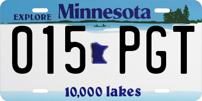 MN license plate 015PGT