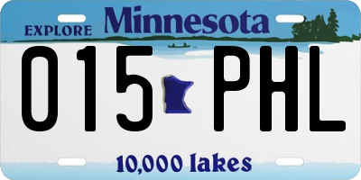 MN license plate 015PHL
