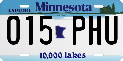 MN license plate 015PHU
