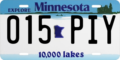 MN license plate 015PIY