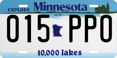 MN license plate 015PPO