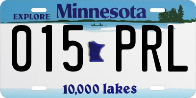 MN license plate 015PRL