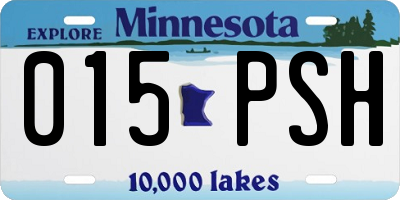 MN license plate 015PSH