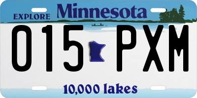 MN license plate 015PXM