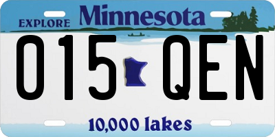 MN license plate 015QEN