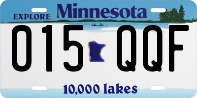 MN license plate 015QQF