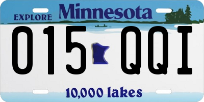 MN license plate 015QQI