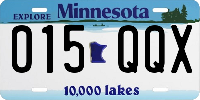 MN license plate 015QQX