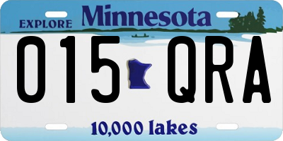 MN license plate 015QRA