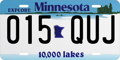 MN license plate 015QUJ