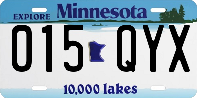 MN license plate 015QYX