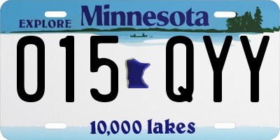 MN license plate 015QYY
