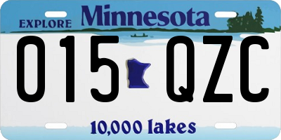 MN license plate 015QZC