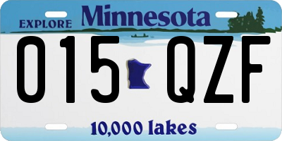 MN license plate 015QZF