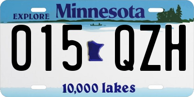 MN license plate 015QZH