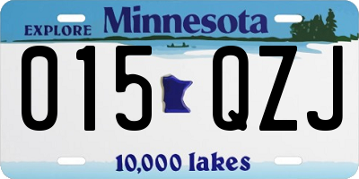 MN license plate 015QZJ