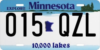 MN license plate 015QZL