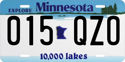 MN license plate 015QZO