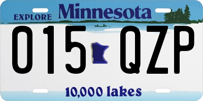 MN license plate 015QZP