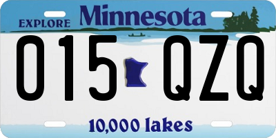 MN license plate 015QZQ