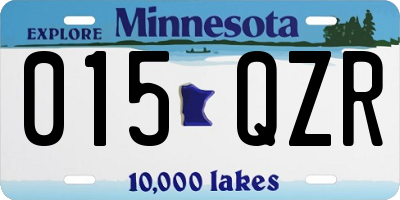 MN license plate 015QZR