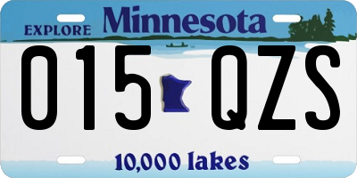 MN license plate 015QZS
