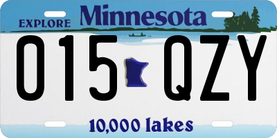 MN license plate 015QZY