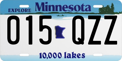 MN license plate 015QZZ