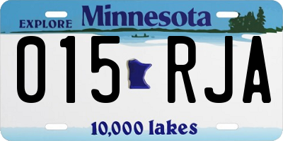 MN license plate 015RJA