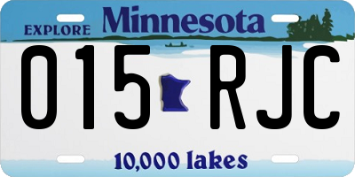 MN license plate 015RJC