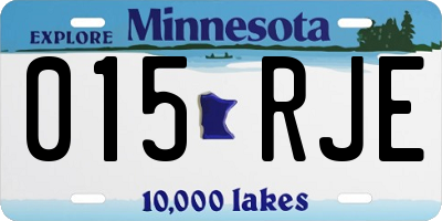 MN license plate 015RJE