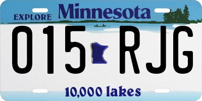 MN license plate 015RJG